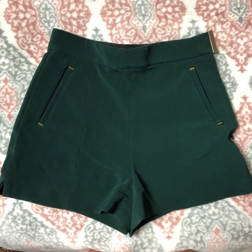 Emerald Green High Waisted Shorts
